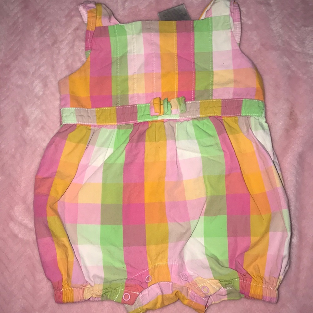 Baby plaid romper